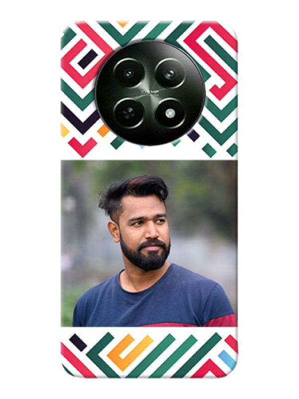 Custom Realme 12X 5G Personalized Phone Case with Colorful Maze Pattern Design