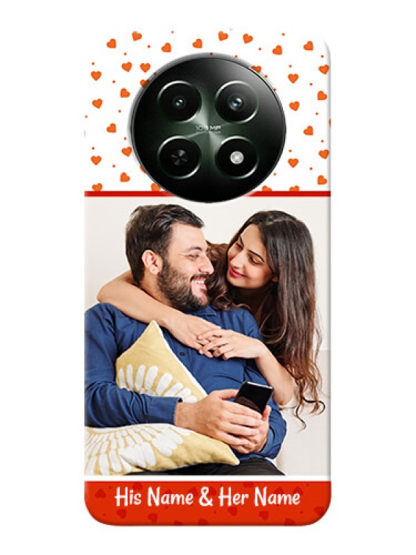 Custom Realme 13 5G Phone Back Covers: Orange Love Symbol Design