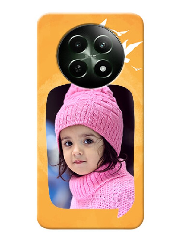 Custom Realme 13 5G Phone Covers: Water Color Design with Bird Icons