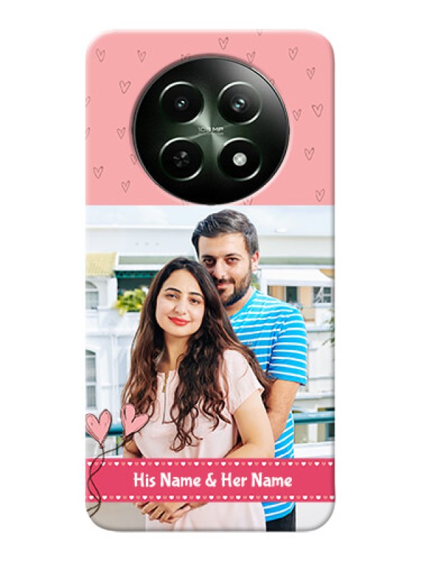 Custom Realme 13 5G phone back covers: Love Design Peach Color