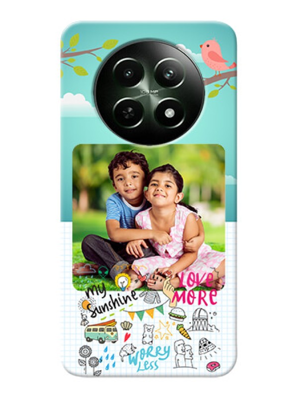 Custom Realme 13 5G phone cases online: Doodle love Design