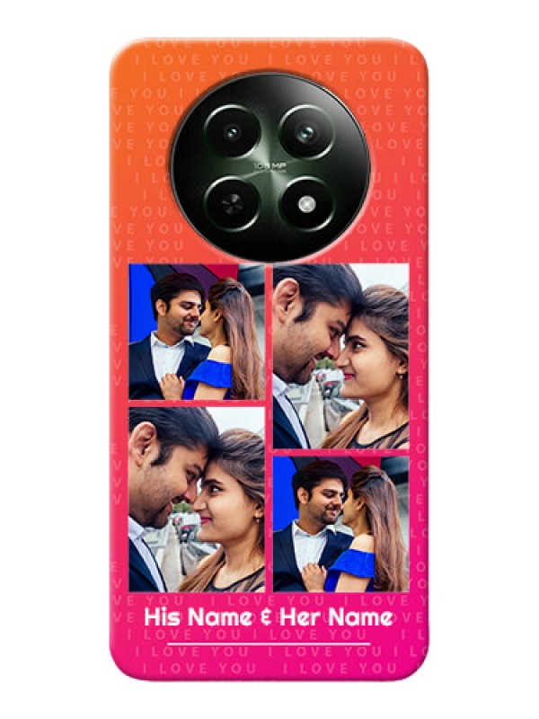 Custom Realme 13 5G custom back covers: I Love You Pink Design