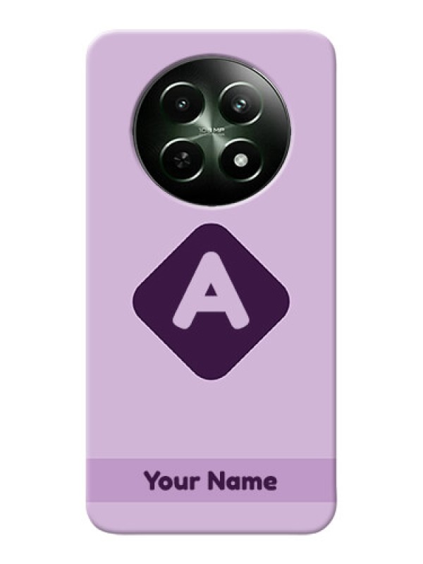 Custom Realme 13 5G Custom Mobile Case with Custom Letter in curved badge Design