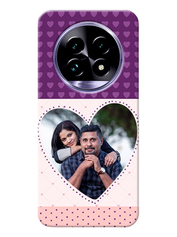 Custom Realme 13 Pro 5G Mobile Back Covers: Violet Love Dots Design