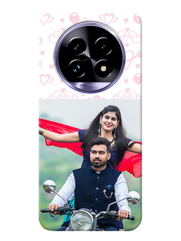 Custom Realme 13 Pro 5G personalized phone covers: Pink Flying Heart Design