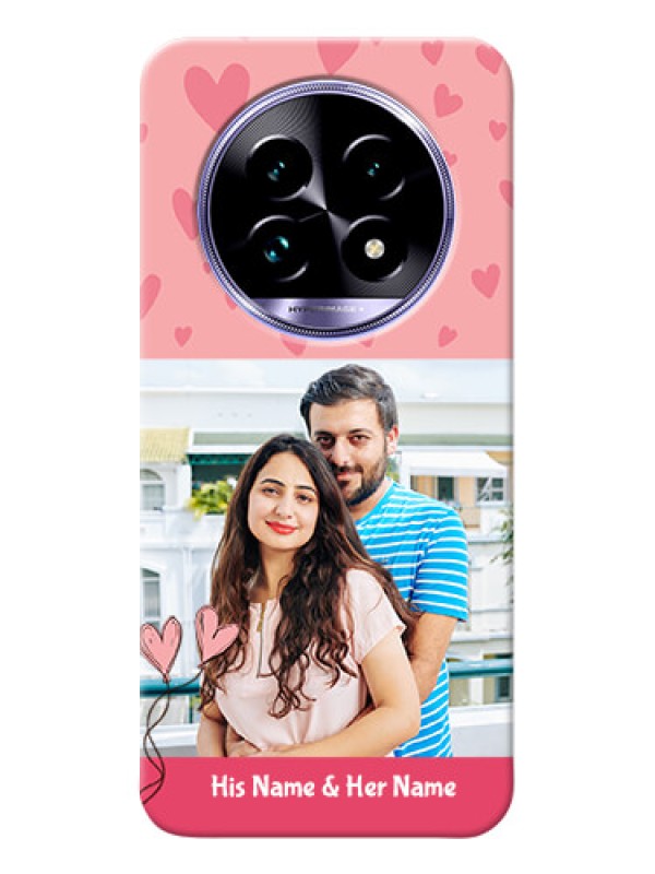 Custom Realme 13 Pro 5G phone back covers: Love Design Peach Color