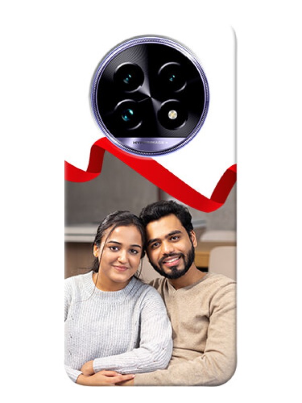 Custom Realme 13 Pro 5G custom phone cases: Red Ribbon Frame Design