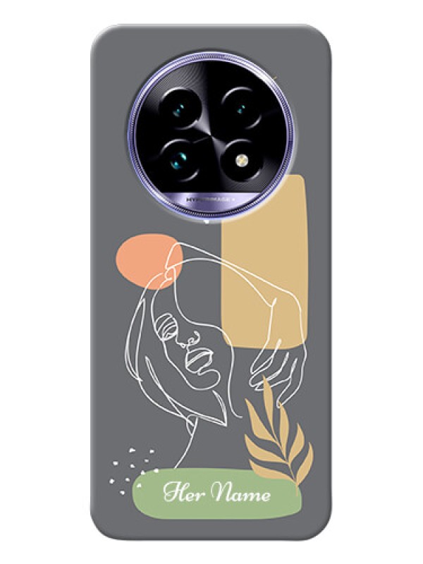 Custom Realme 13 Pro 5G Custom Phone Case with Gazing Woman line art Design