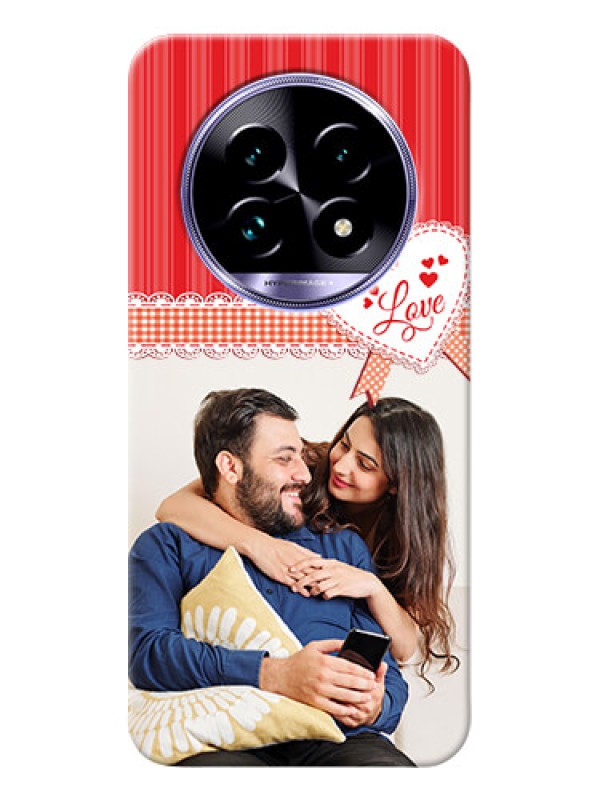 Custom Realme 13 Pro Plus 5G phone cases online: Red Love Pattern Design