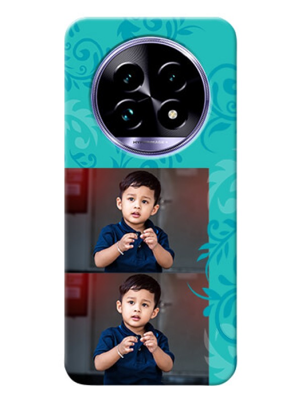 Custom Realme 13 Pro Plus 5G Mobile Cases with Photo and Green Floral Design