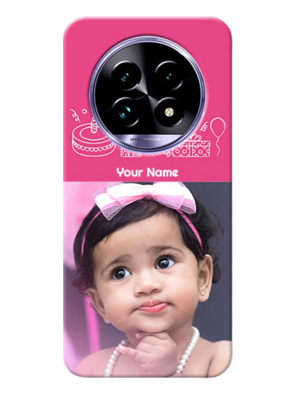 Custom Realme 13 Pro Plus 5G Custom Mobile Cover with Birthday Line Art Design