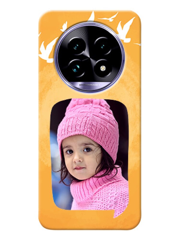 Custom Realme 13 Pro Plus 5G Phone Covers: Water Color Design with Bird Icons