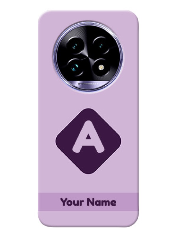 Custom Realme 13 Pro Plus 5G Custom Mobile Case with Custom Letter in curved badge Design