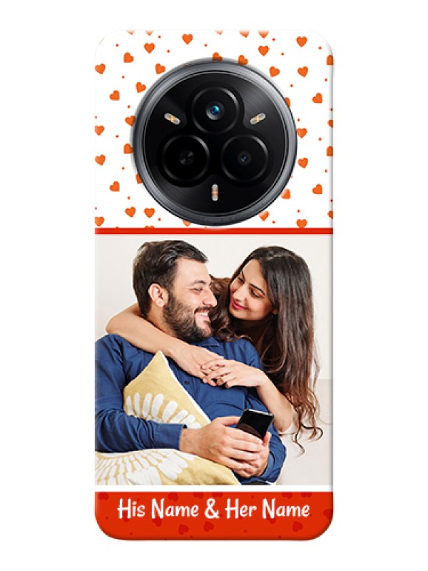 Custom Realme 14 Pro 5G Custom Hard Phone Case - Orange Love Symbol Design