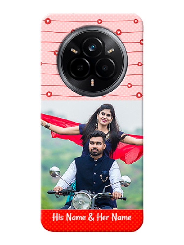 Custom Realme 14 Pro 5G Custom Hard Phone Case - Red Pattern Case Design
