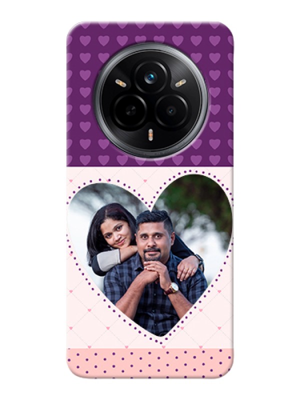 Custom Realme 14 Pro 5G Custom Hard Phone Case - Violet Love Dots Design