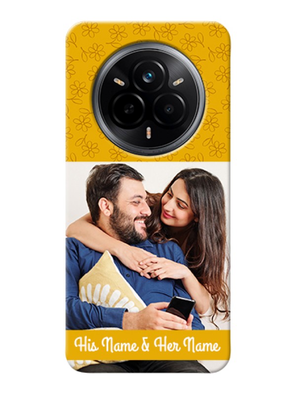 Custom Realme 14 Pro 5G Custom Hard Phone Case - Yellow Floral Design
