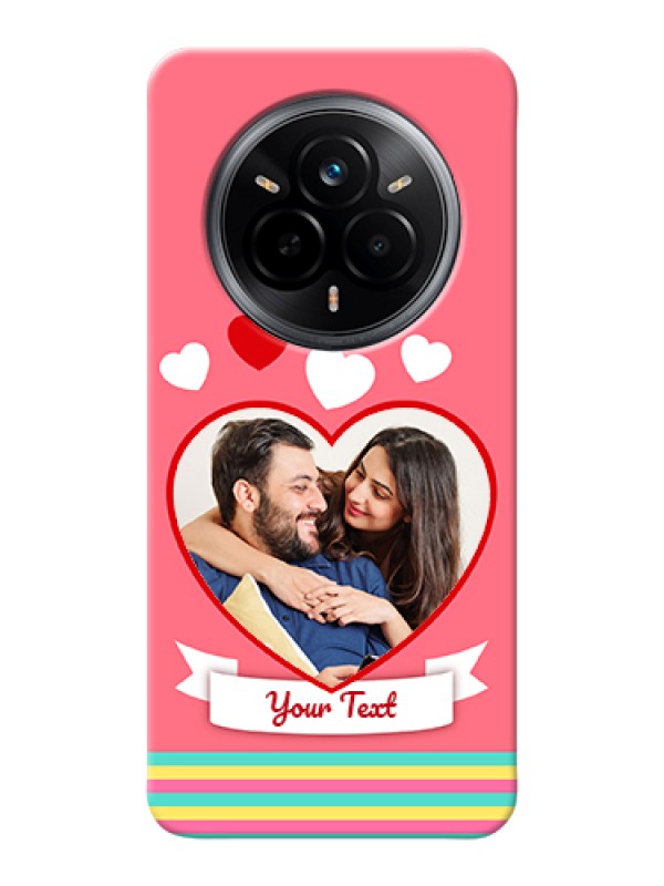 Custom Realme 14 Pro 5G Custom Hard Phone Case - Love Shapes Doodle Design