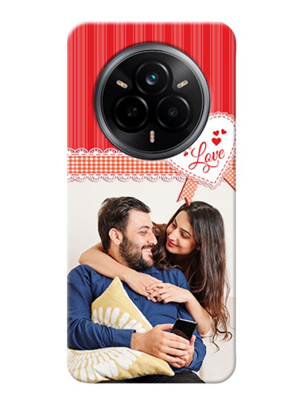 Custom Realme 14 Pro 5G Custom Hard Phone Case - Red Love Pattern Design