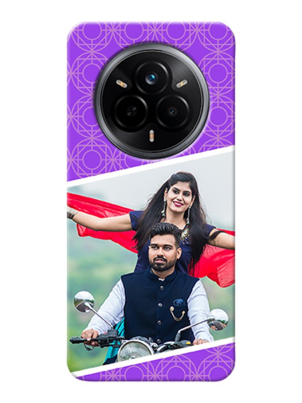 Custom Realme 14 Pro 5G Custom Hard Phone Case - Violet Color Pattern Design