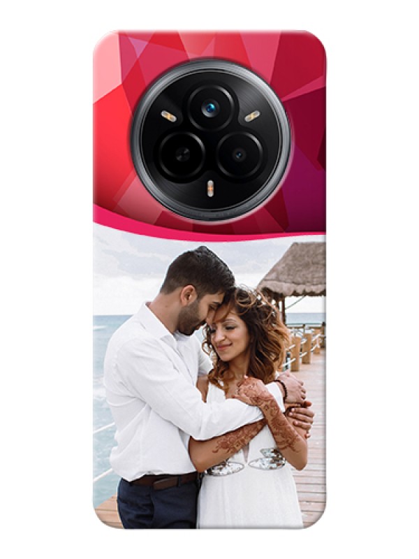 Custom Realme 14 Pro 5G Custom Hard Phone Case - Red Abstract Design