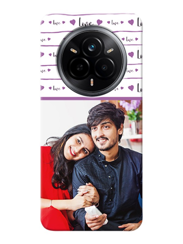 Custom Realme 14 Pro 5G Custom Hard Phone Case - Couples Heart Design