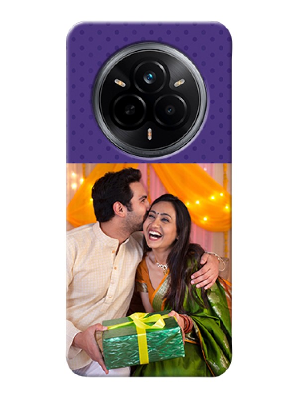 Custom Realme 14 Pro 5G Custom Hard Phone Case - Violet Colored Pattern Design