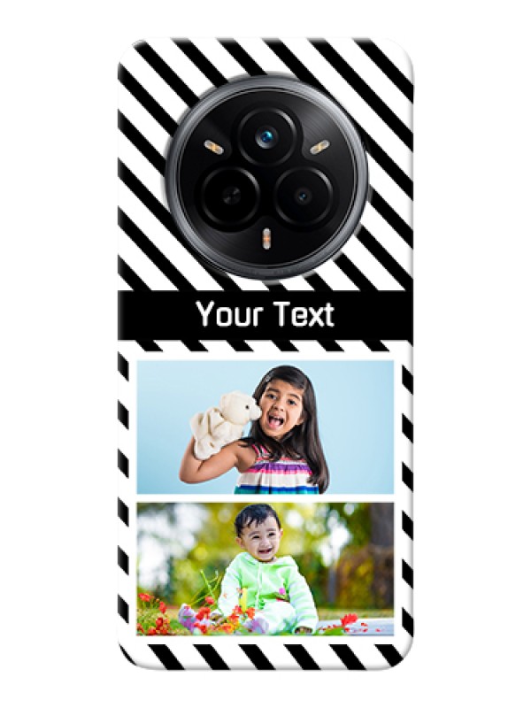 Custom Realme 14 Pro 5G Custom Hard Phone Case - Black And White Stripes Design