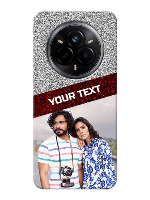 Custom Realme 14 Pro 5G Custom Hard Phone Case - Image Holder With Glitter Strip Design