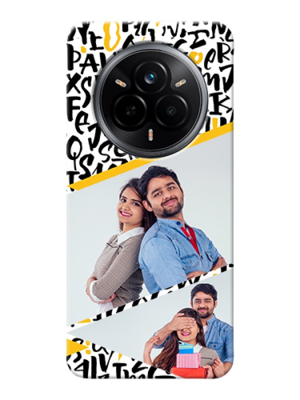 Custom Realme 14 Pro 5G Custom Hard Phone Case - Letters Pattern Design
