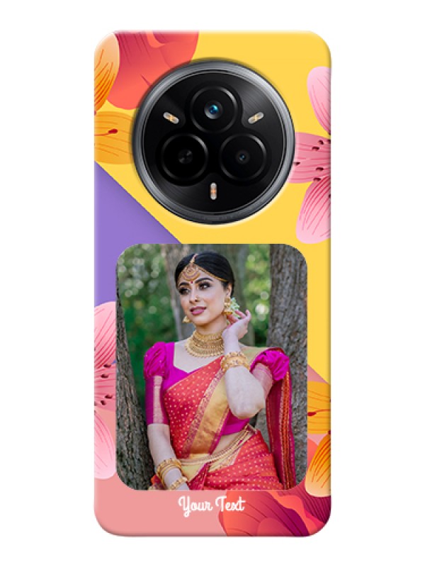 Custom Realme 14 Pro 5G Custom Hard Phone Case - 3 Image With Vintage Floral Design