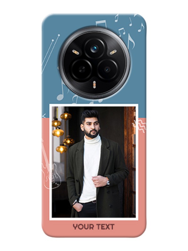 Custom Realme 14 Pro 5G Custom Hard Phone Case - With Color Musical Note Design