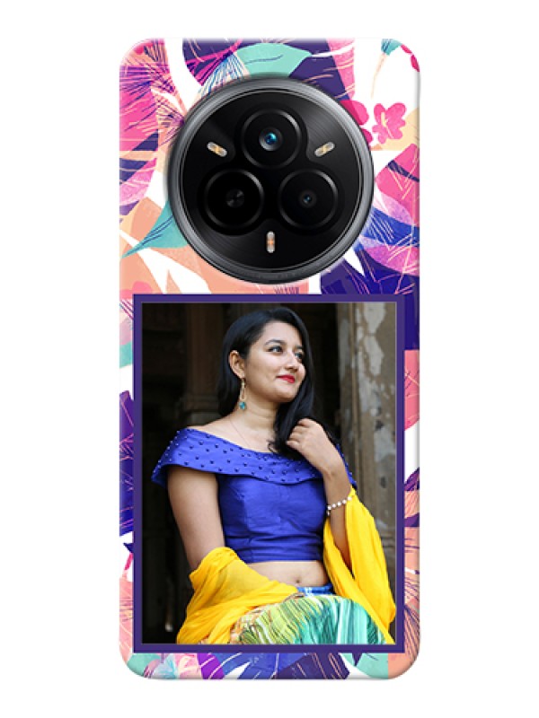 Custom Realme 14 Pro 5G Custom Hard Phone Case - Abstract Floral Design