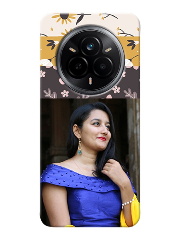 Custom Realme 14 Pro 5G Custom Hard Phone Case - Stylish Floral Design
