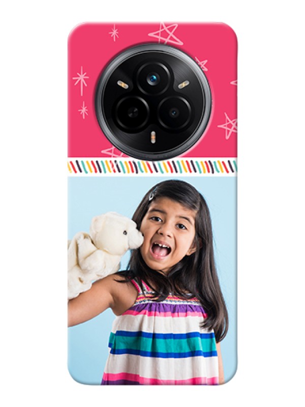 Custom Realme 14 Pro 5G Custom Hard Phone Case - Line Art Design