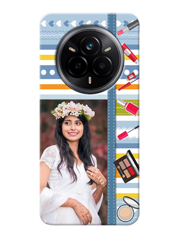 Custom Realme 14 Pro 5G Custom Hard Phone Case - Makeup Icons Design