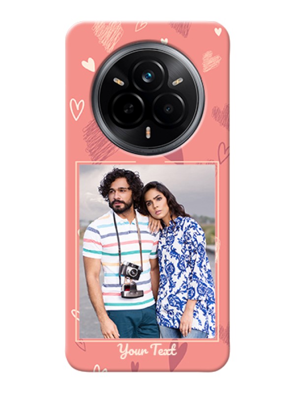 Custom Realme 14 Pro 5G Custom Hard Phone Case - Love Doodle Art Design
