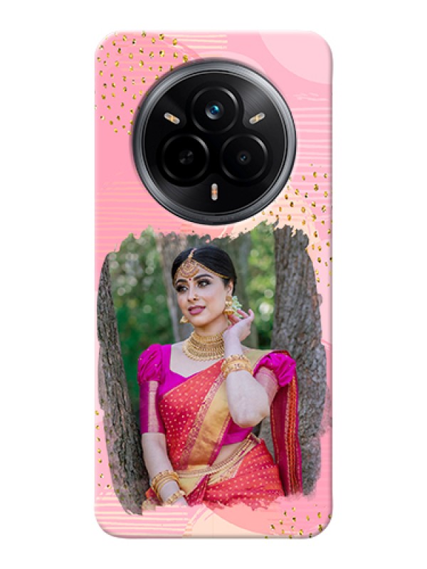 Custom Realme 14 Pro 5G Custom Hard Phone Case - Gold Glitter Splash Design