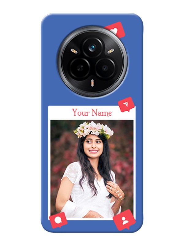 Custom Realme 14 Pro 5G Custom Hard Phone Case - Like Share And Comment Design