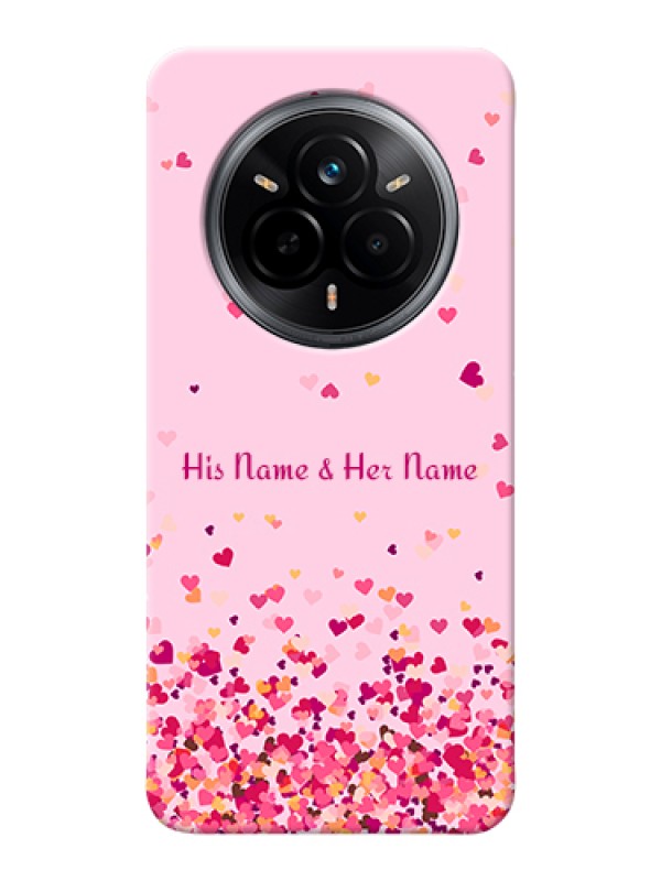 Custom Realme 14 Pro 5G Custom Hard Phone Case - Floating Hearts Design