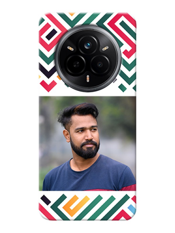 Custom Realme 14 Pro 5G Custom Hard Phone Case - Colorful Maze Pattern Design