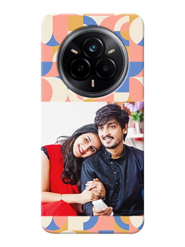 Custom Realme 14 Pro 5G Custom Hard Phone Case - Semi - Circle Maze Pattern Design