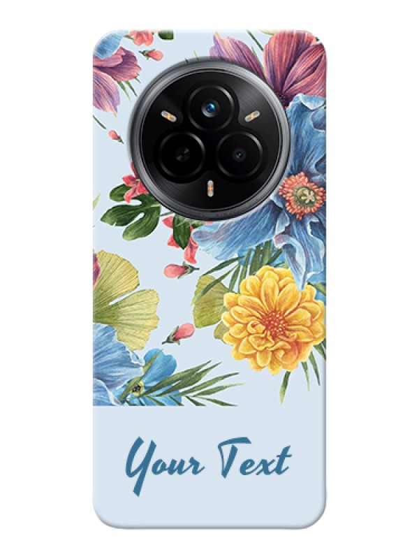 Custom Realme 14 Pro 5G Custom Hard Phone Case - Stunning Watercolored Flowers Painting Design