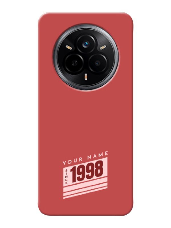 Custom Realme 14 Pro 5G Custom Hard Phone Case - Red Custom Year Of Birth Design