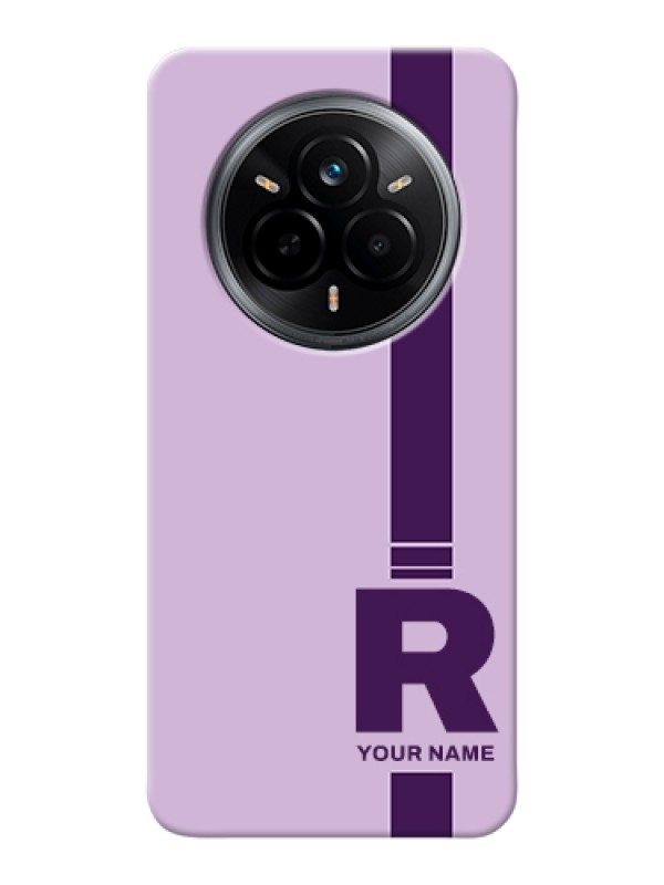 Custom Realme 14 Pro 5G Custom Hard Phone Case - Simple Dual Tone Stripe With Name Design