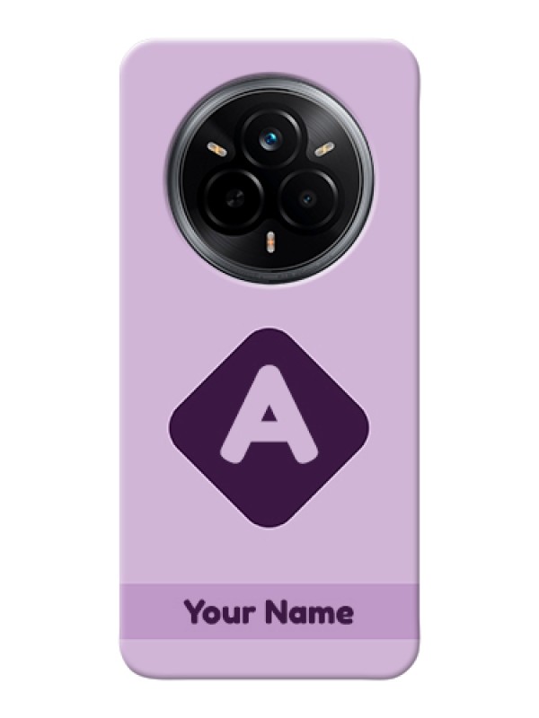 Custom Realme 14 Pro 5G Custom Hard Phone Case - Custom Letter In Curved Badge Design