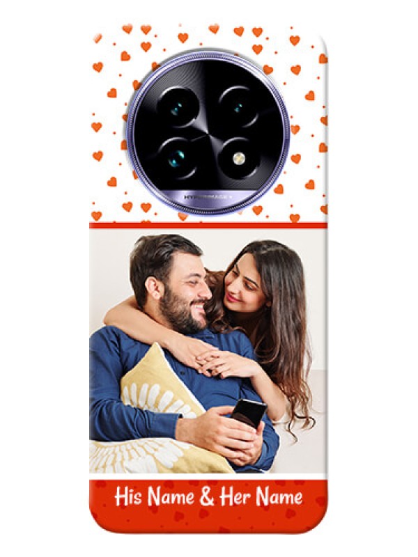 Custom Realme 14 Pro Lite 5G Phone Back Covers: Orange Love Symbol Design