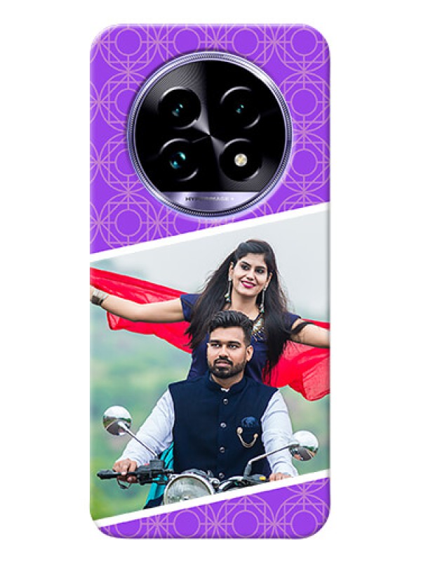 Custom Realme 14 Pro Lite 5G mobile back covers online: violet Pattern Design