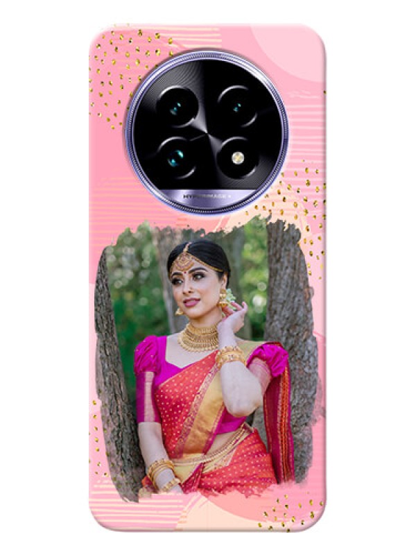 Custom Realme 14 Pro Lite 5G Phone Covers for Girls: Gold Glitter Splash Design