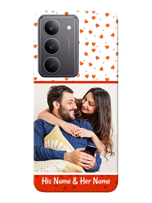 Custom Realme 14x 5G Custom Hard Phone Case - Orange Love Symbol Design